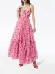 Dolce & Gabbana strapless polka-dot silk-chiffon dress