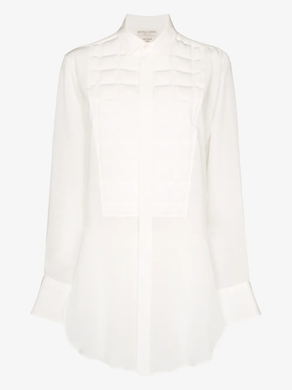 BOTTEGA VENETA QUILTED BIB SILK SHIRT,589625VKME014553783