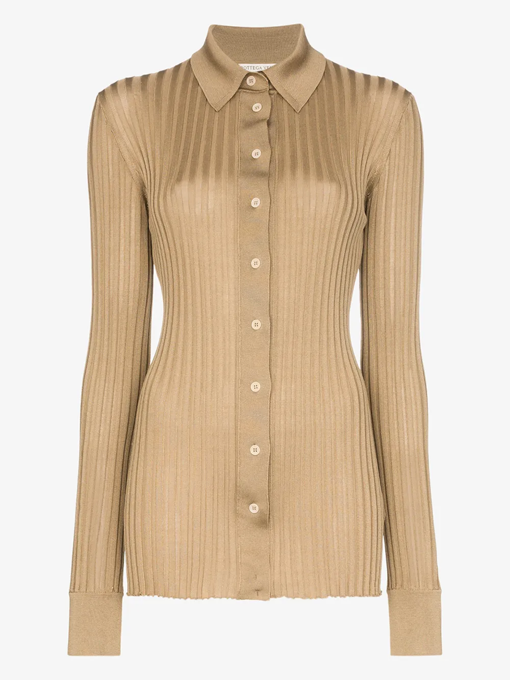 BOTTEGA VENETA RIB KNIT SILK SHIRT,601693VKJM014553805