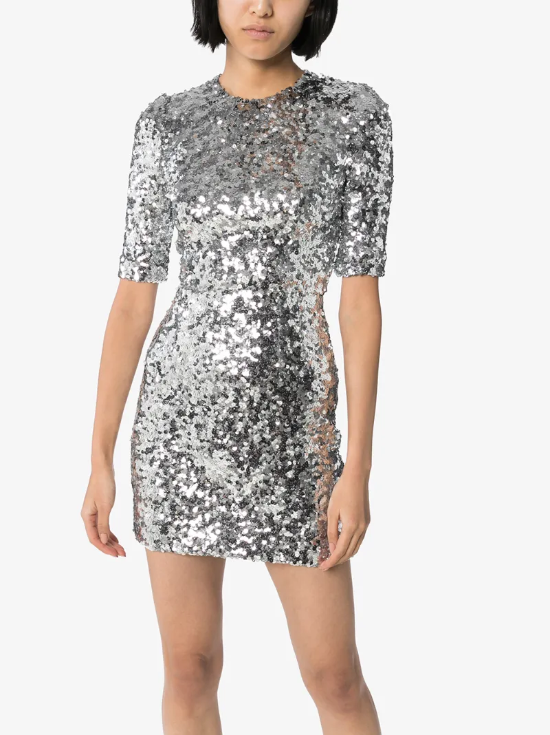 DOLCE & GABBANA SEQUINNED MINI DRESS