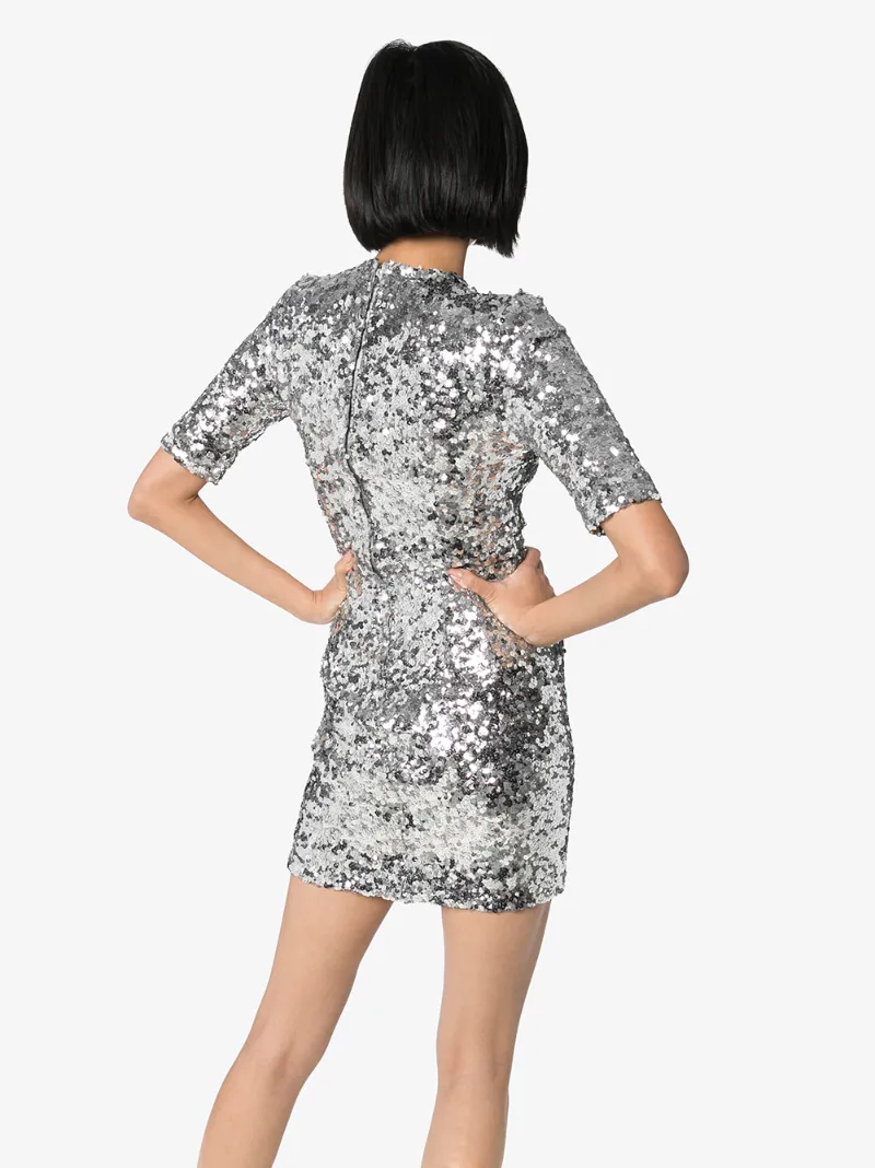 DOLCE & GABBANA SEQUINNED MINI DRESS