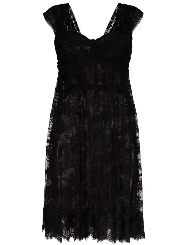 sheer lace mini dress