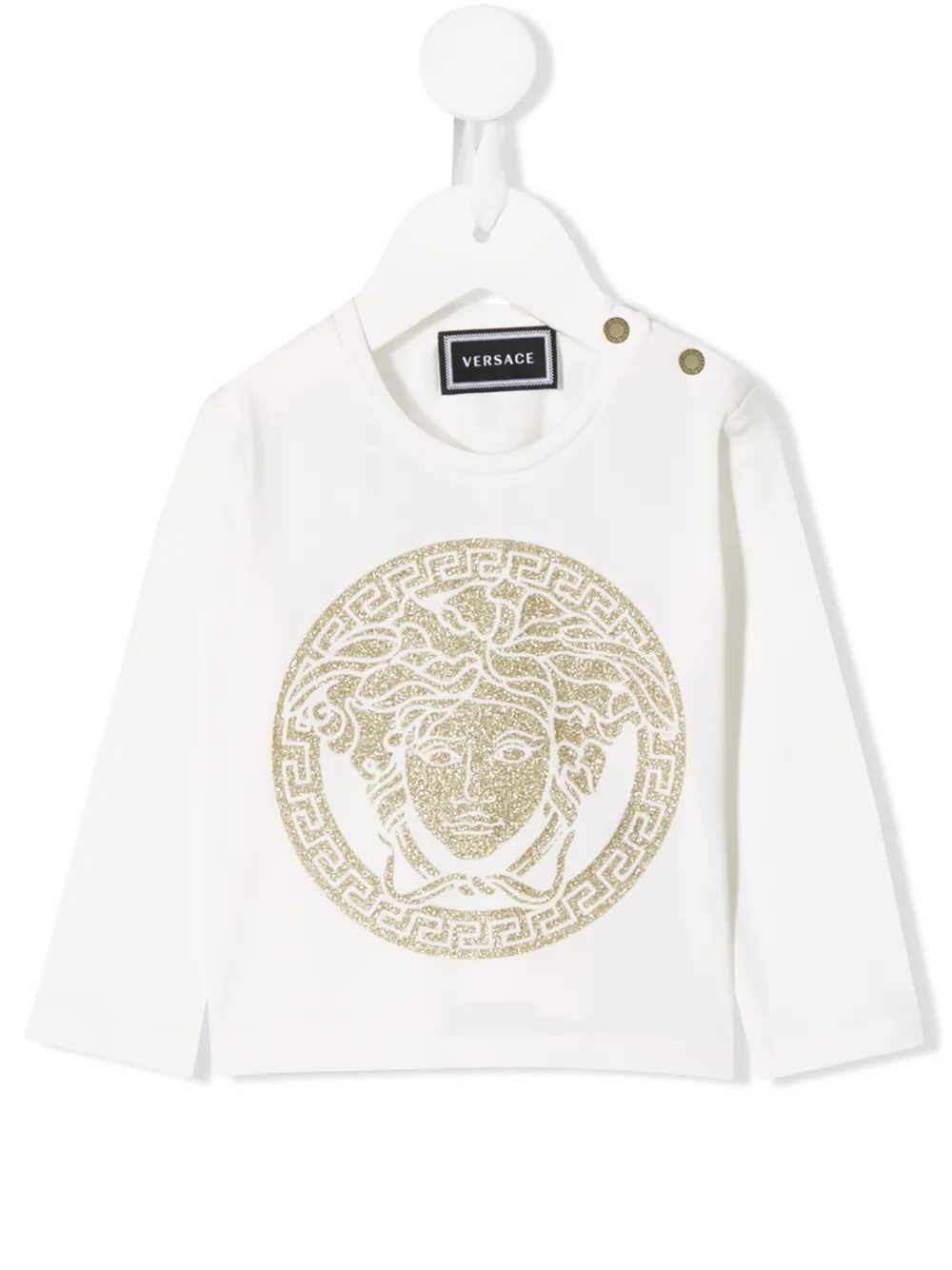 

Versace Kids top con estampado del logo Medusa - Blanco