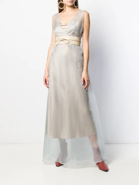 Shop Alanui sheer maxi dress with Express Delivery - FARFETCH