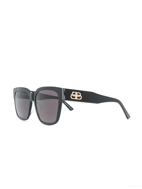 Balenciaga Eyewear Paris Square Sunglasses | Black | FARFETCH display picture 2