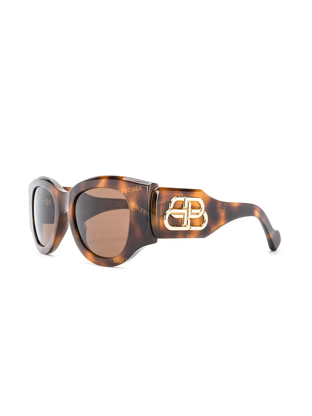 Balenciaga Eyewear Zonnebril met kattenoog montuur - Bruin