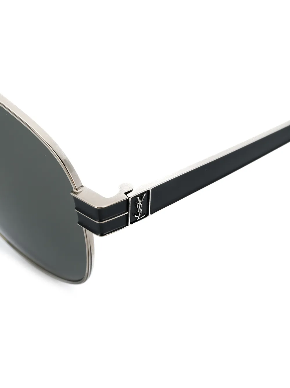 Saint Laurent Eyewear SLM53 zonnebril met piloten montuur Zilver