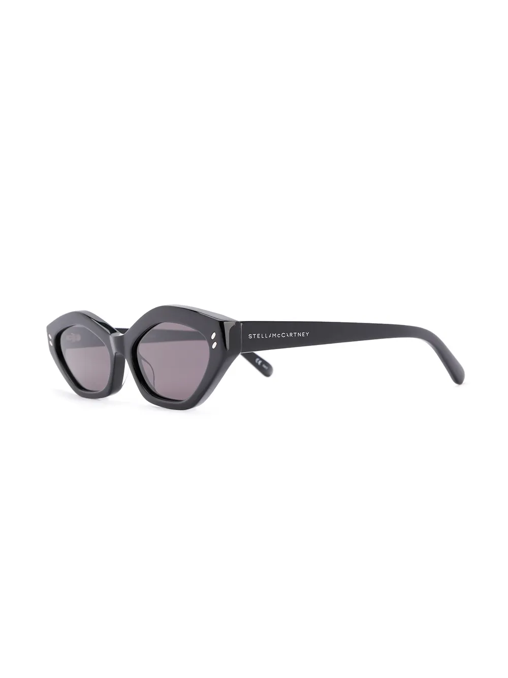 Stella McCartney Eyewear Zonnebril met hoekig kattenoog montuur - Zwart