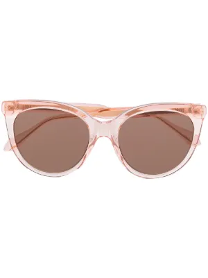 Gucci Eyewear オーバルフレーム サングラス | ピンク | FARFETCH JP
