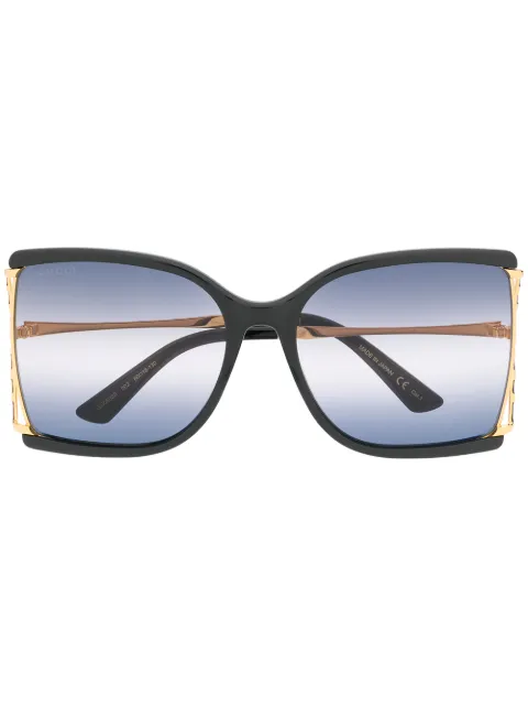 Gucci Eyewear oversize solbriller med firkantet stel