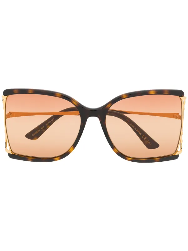 gucci tortoiseshell square sunglasses