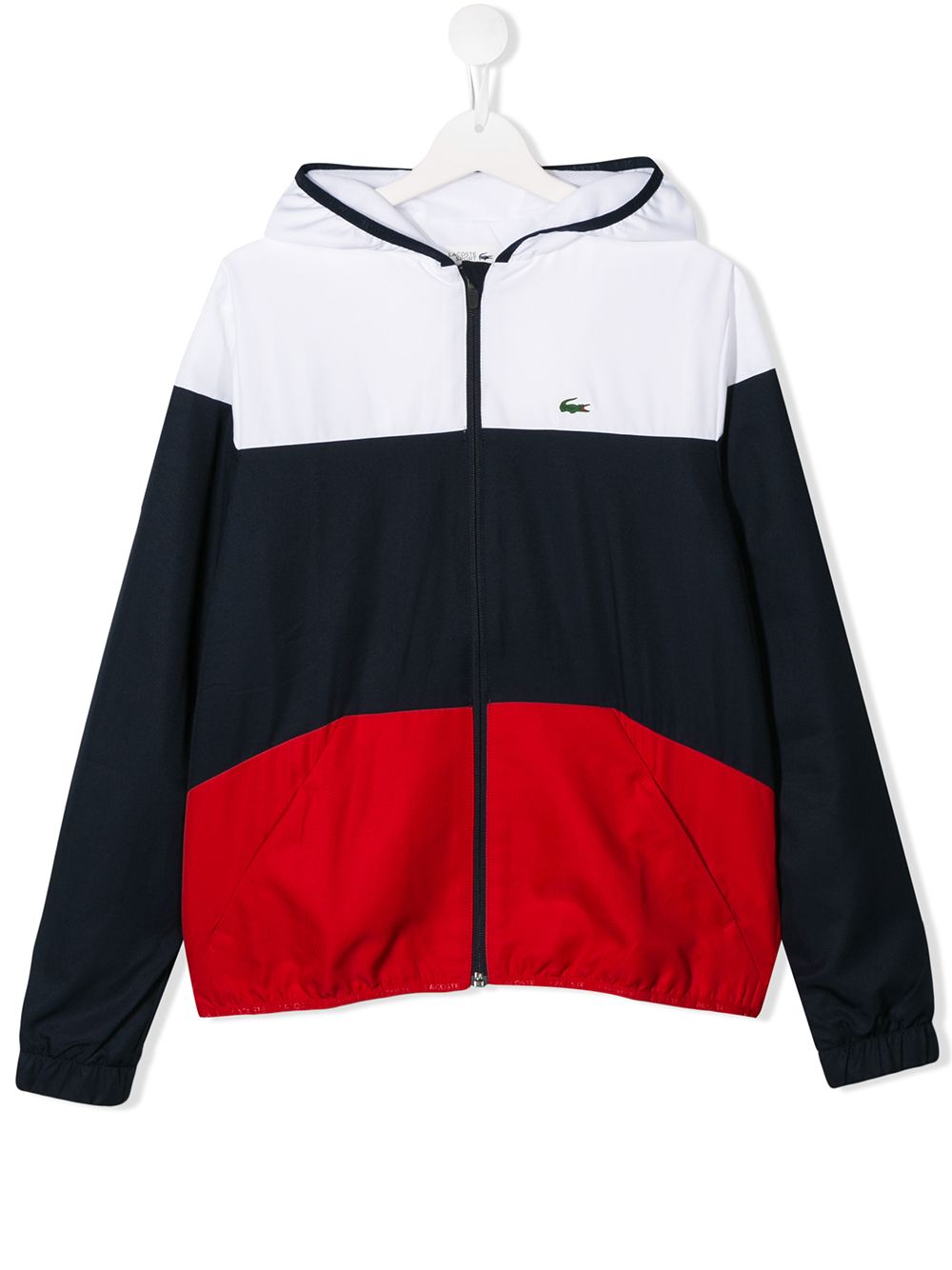 фото Lacoste Kids куртка в стиле колор-блок с капюшоном