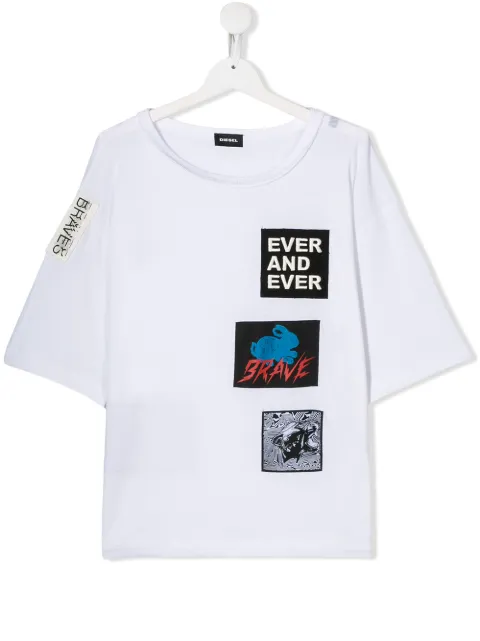 Diesel Kids TEEN patch embroidered T-shirt