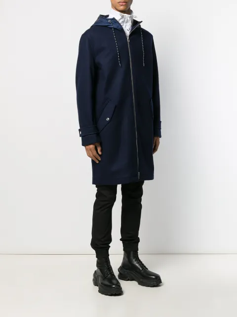 KENZO LOOSE-FIT HOODED COAT