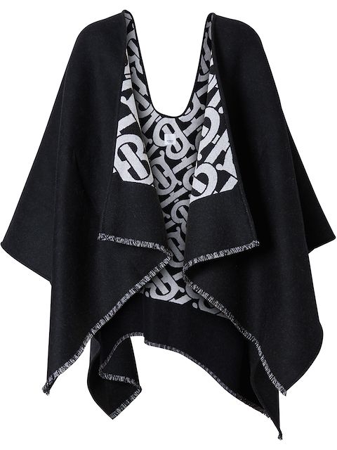 Burberry capa con motivo de monograma en jacquard