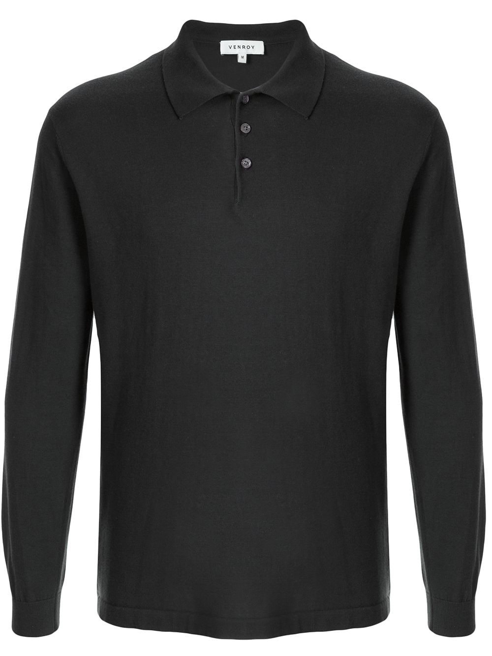 Venroy Knitted Polo Shirt In Black