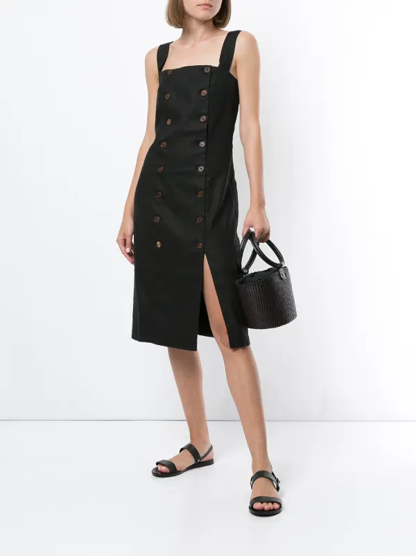 double breasted midi dress