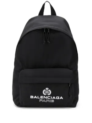 Balenciaga logo-print Backpack | Black | FARFETCH