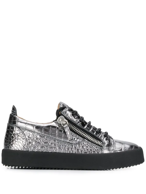 giuseppe zanotti silver sneaker