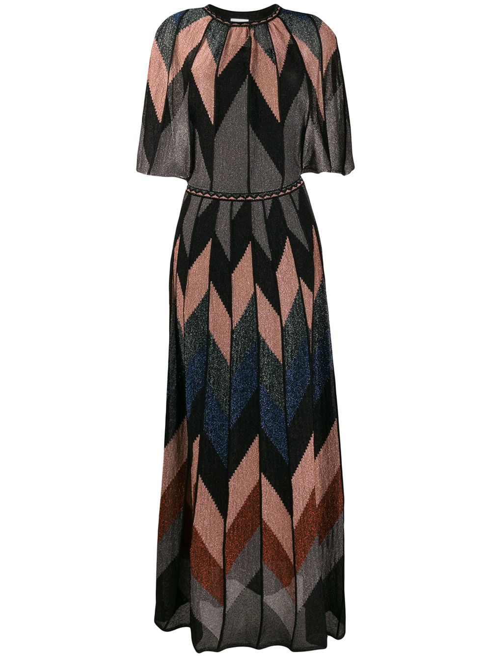 фото M Missoni длинное платье с геометричным узором