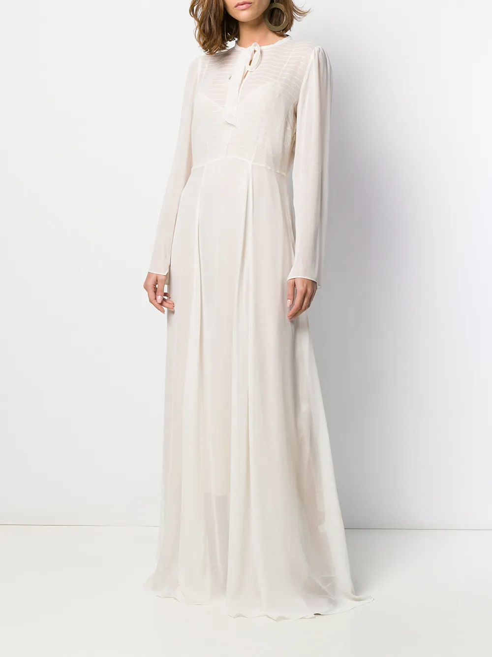 Forte Forte Maxi-jurk met strik - Wit