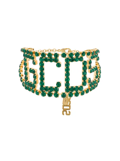 GCDS logo strass choker