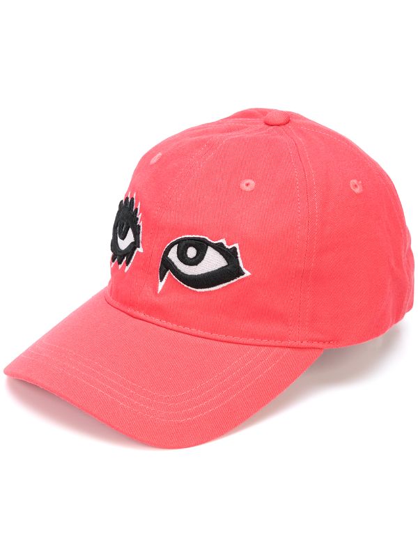 baseball cap with eyes