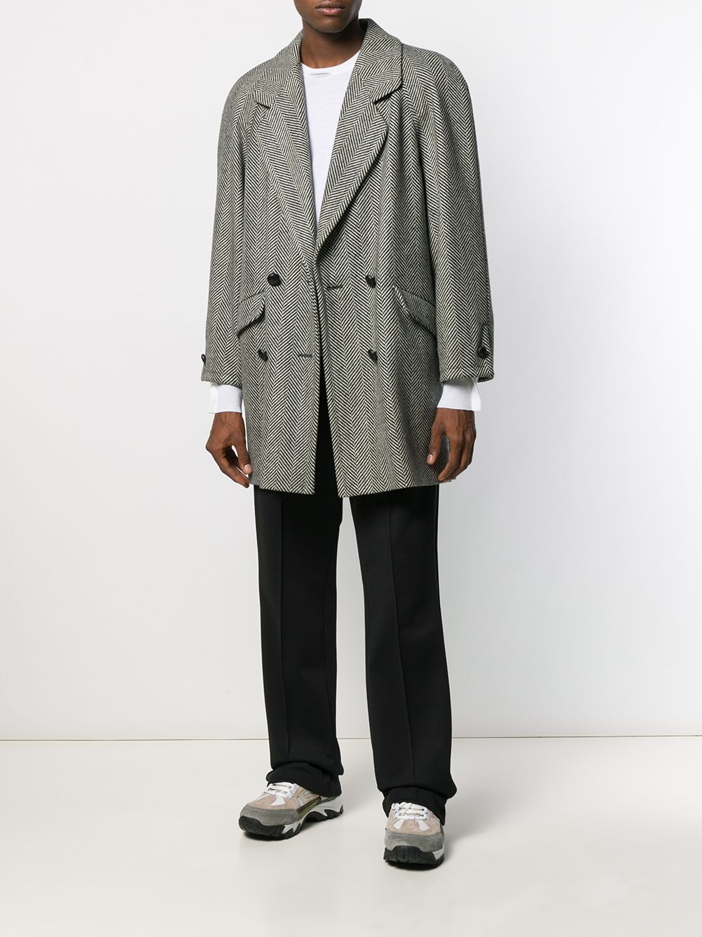 Aquascutum Vintage 1980s Herringbone Coat - Farfetch