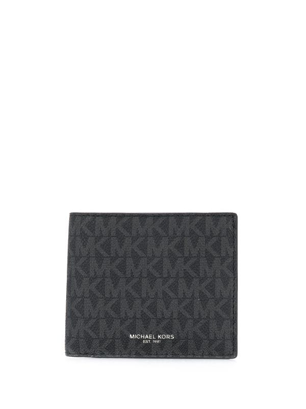 Michael Kors black logo print billfold wallet for men | 39F9LGYF5P at  