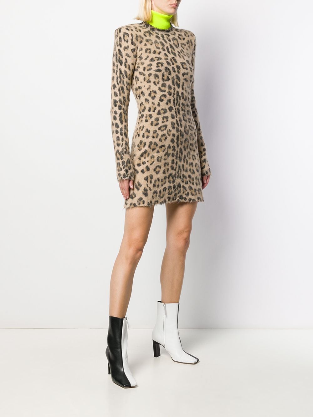 фото Unravel Project платье мини с леопардовым принтом