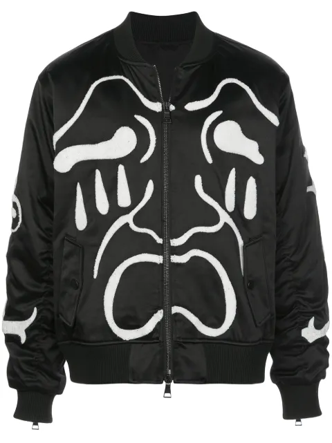 Haculla Scream embroidered bomber jacket