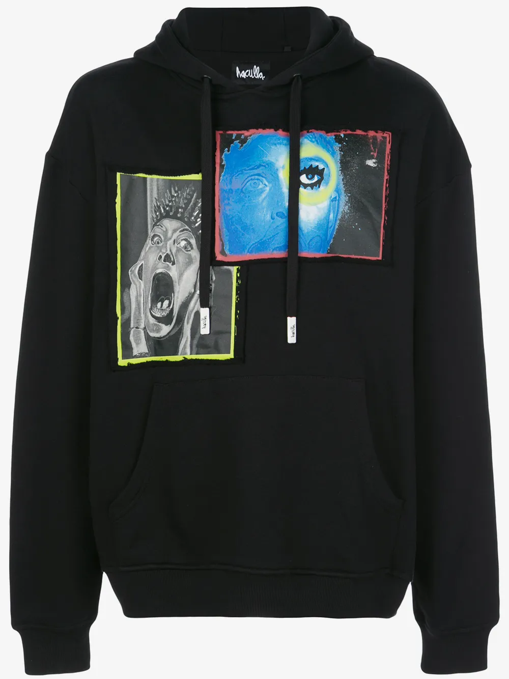 Haculla Overlap drop-shoulder hoody | Black | Image 1