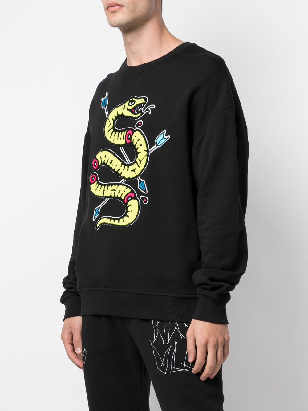 Shop Haculla Venom Drop-shoulder Sweatshirt In Black