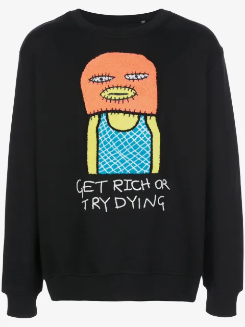 Haculla Get Rich embroidered sweatshirt
