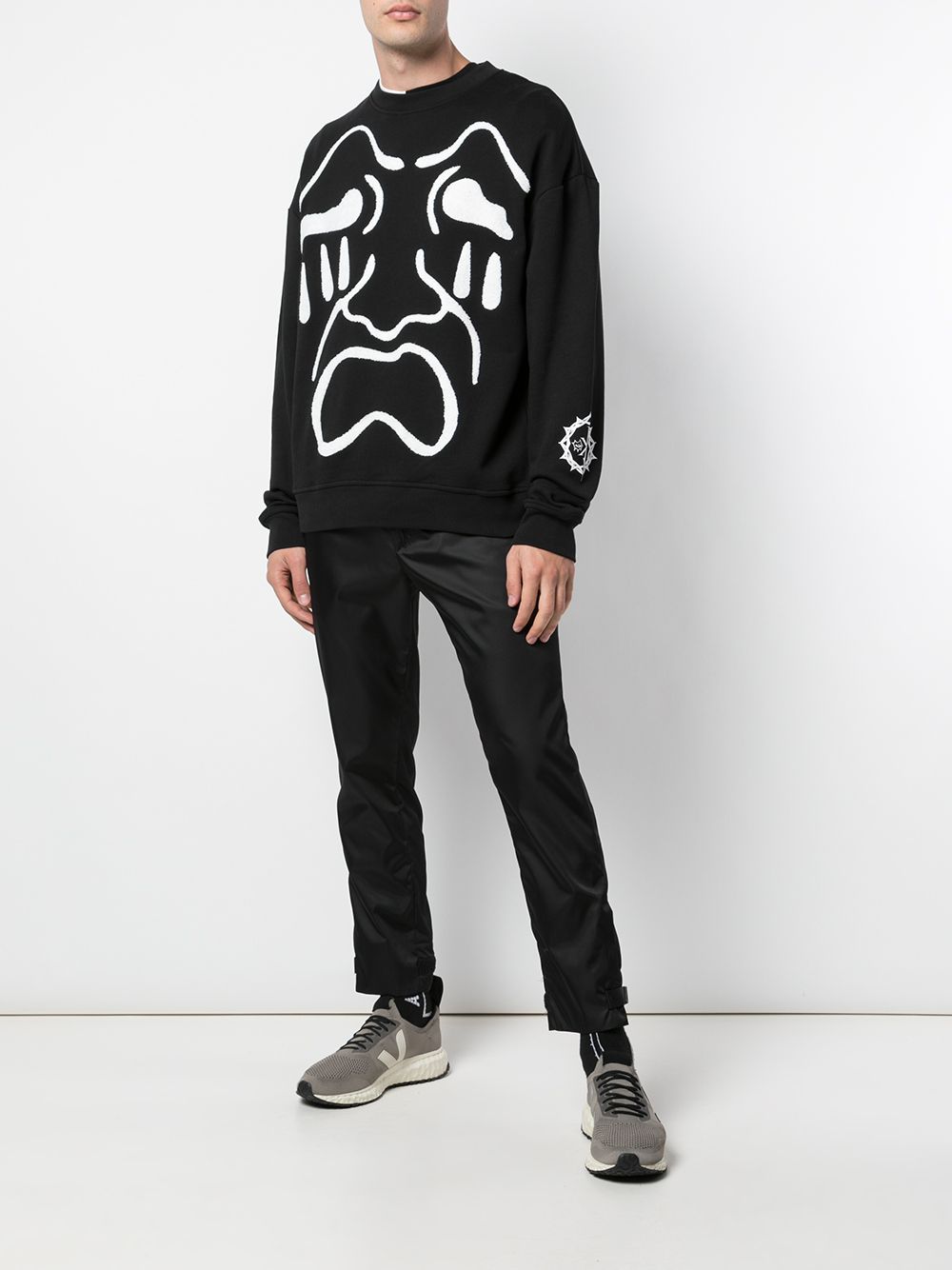 Shop Haculla Scream Sweatshirt In Black