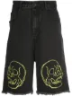 Image 1 of Haculla skull print denim shorts