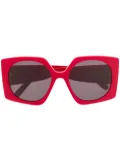 Courrèges square tinted sunglasses - Red