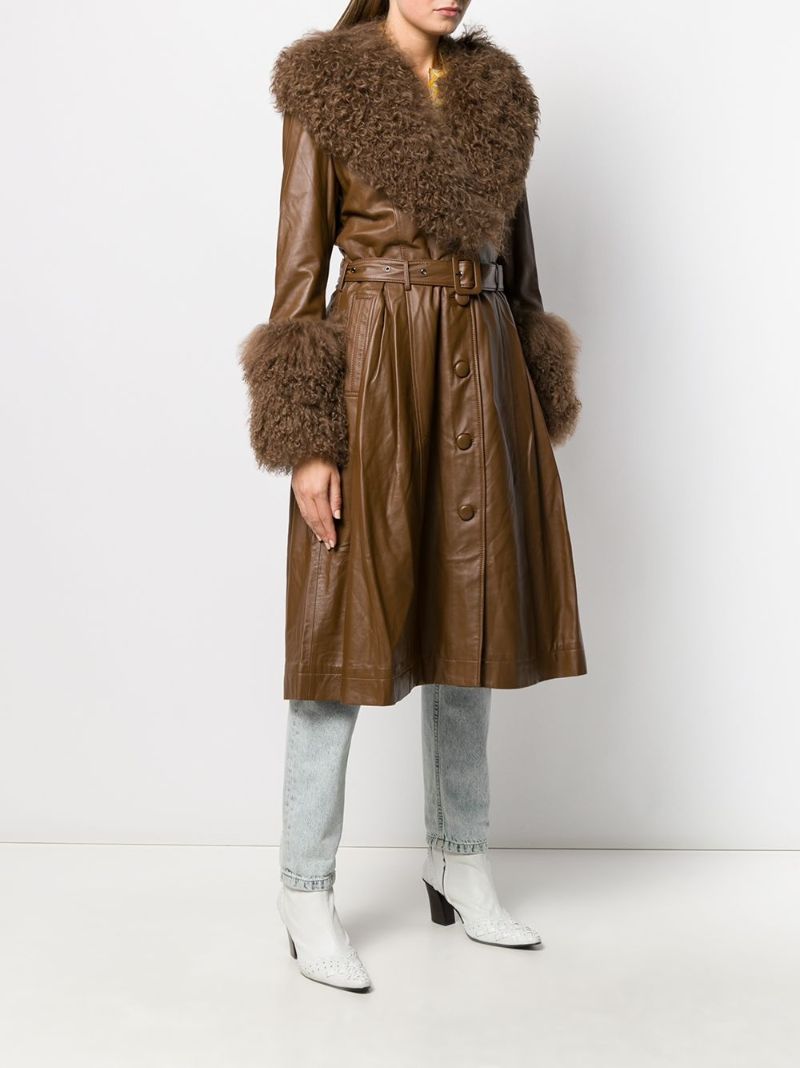 saks potts coat brown