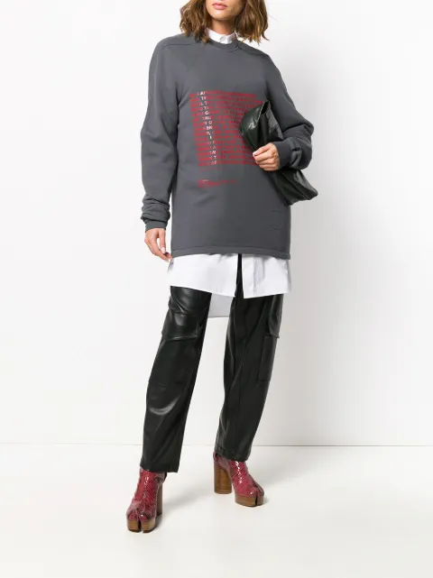 RICK OWENS DRKSHDW 'MOODY FLIGHT' OVERSIZED-SWEATSHIRT