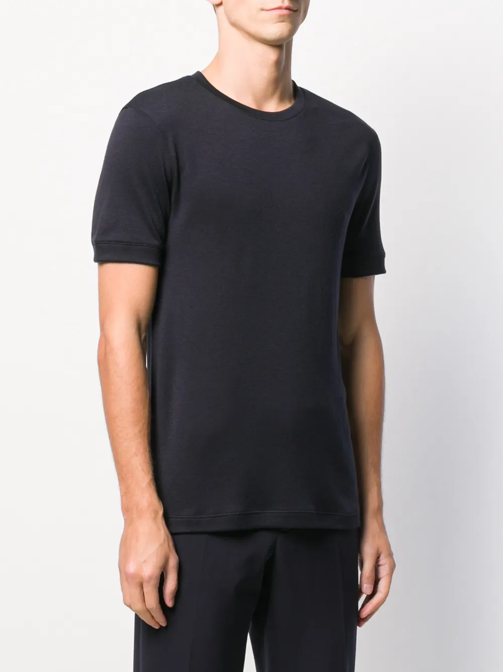 Giorgio Armani T-shirt met ronde hals Blauw