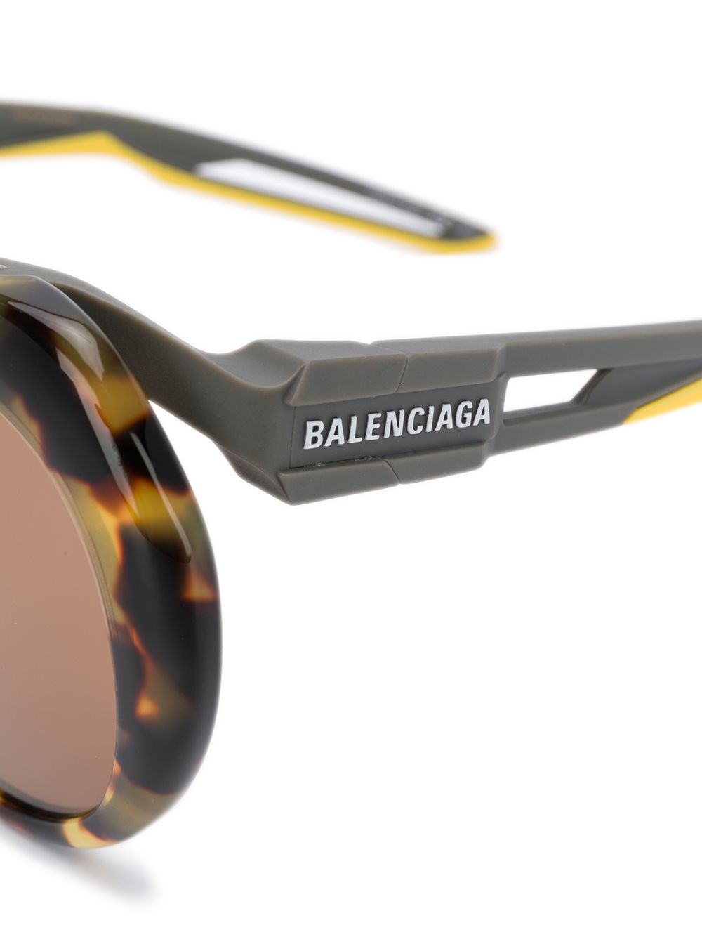 фото Balenciaga eyewear солнцезащитные очки в массивной оправе черепаховой расцветки