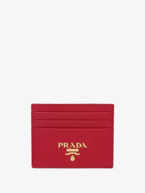 Prada compact front logo cardholder