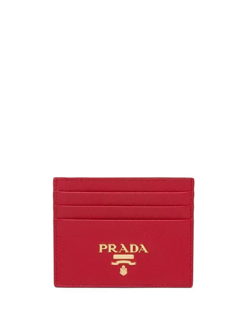 Prada porte-cartes à logo - Rouge - Prada - Modalova
