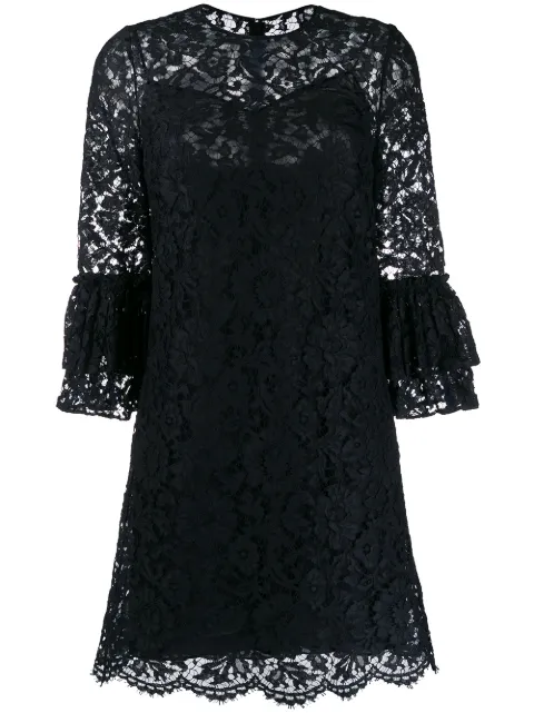 Valentino Garavani flared floral lace mini dress