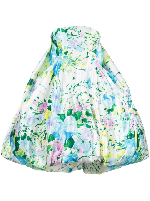 Richard Quinn floral strapless dress