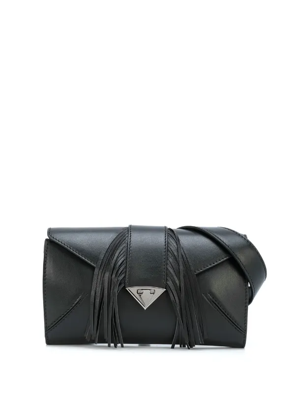 black envelope belt bag