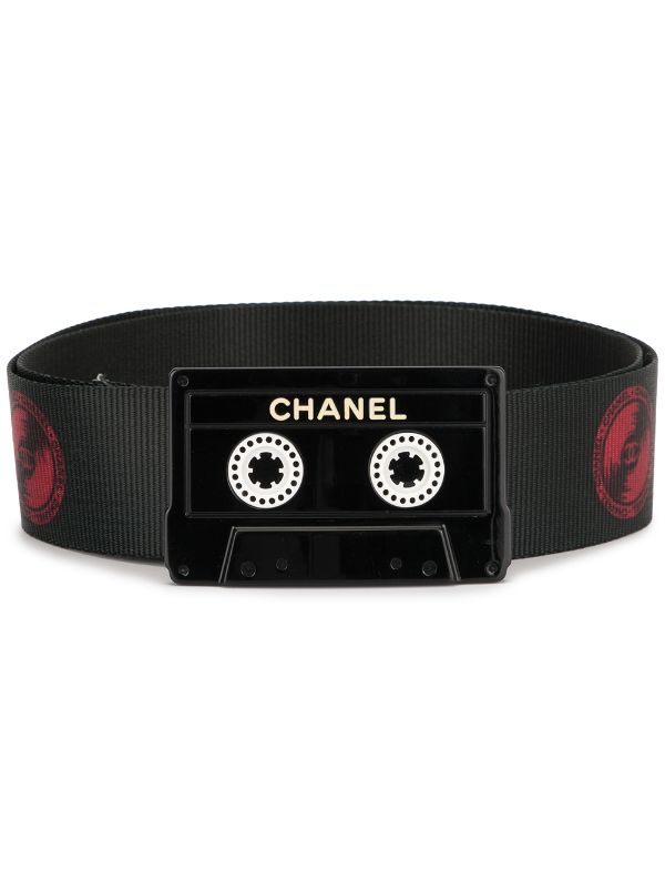 Chanel Pre-owned 2004 Cassette Tape Motif Belt - Black