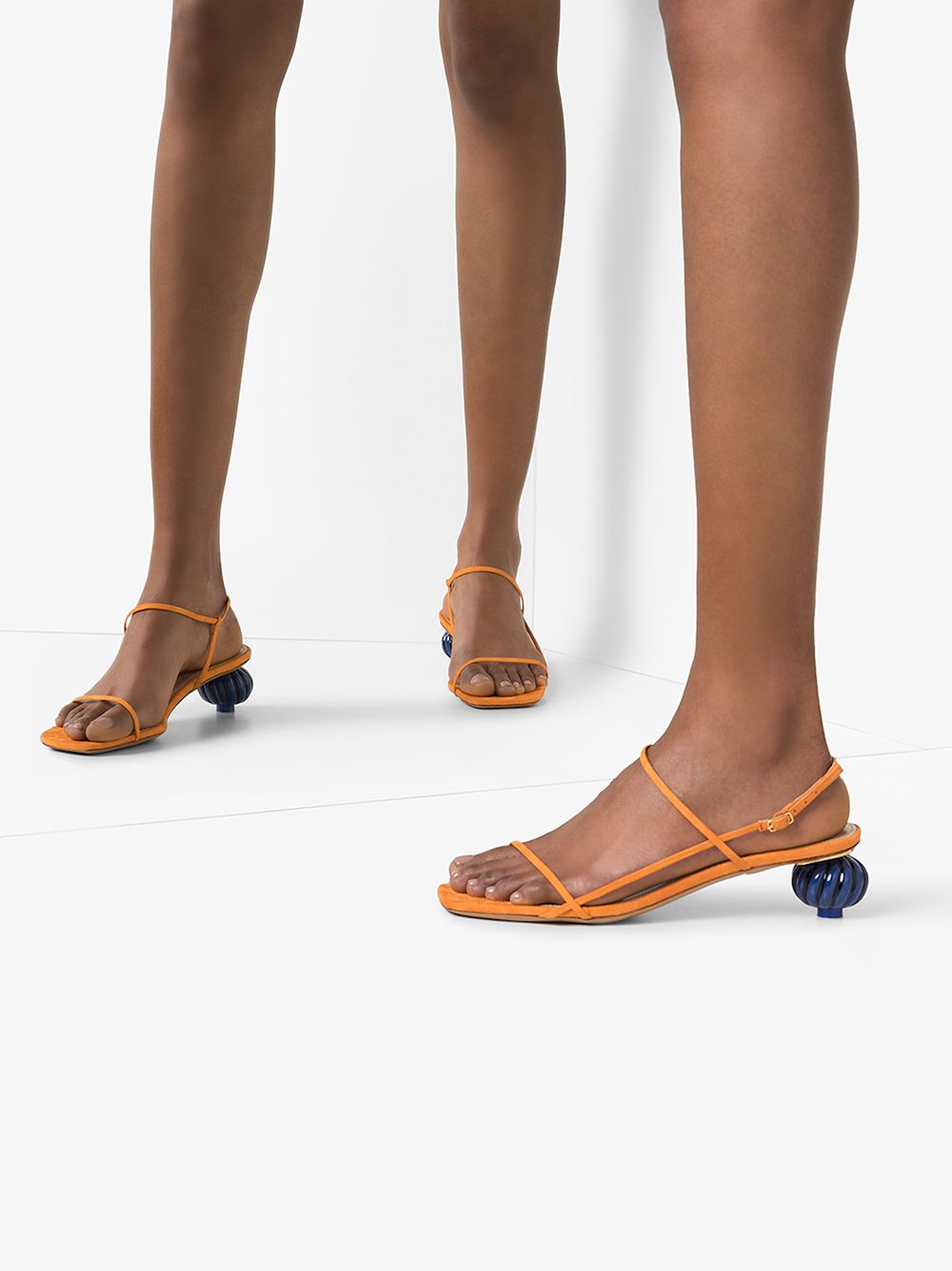 JACQUEMUS JACQUEMUS WOMENS ORANGE LES SANDALES MANOSQUE 35 SANDALS,201FO0620114559333