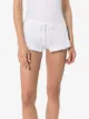 Skin Raffaela ribbed ruffled shorts