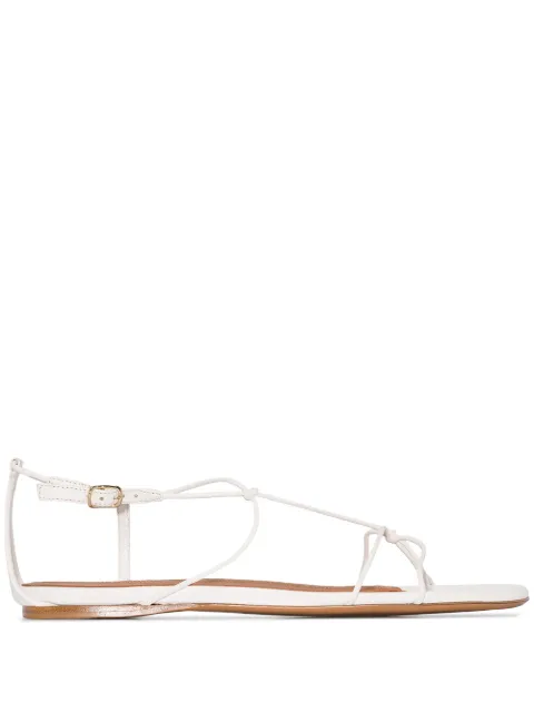ZIMMERMANN Strappy Flat Leather Sandals - Farfetch